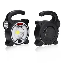 Мощный многофункциональный COB светодиодный портативный аварийный фонарь открытый Солнечный свет, кемпинг usb зарядка рабочий свет красный/белый свет