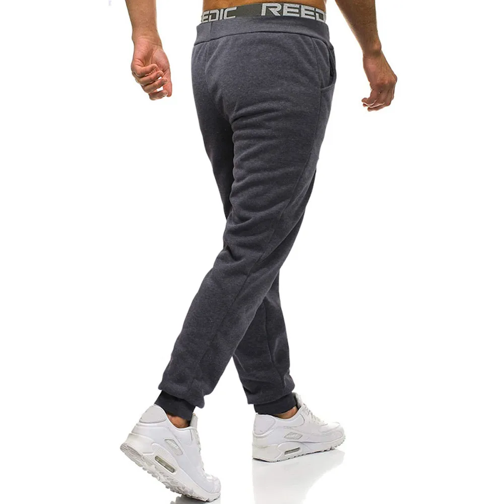 Для мужчин брюки хип-хоп шаровары, штаны для бега брюки 2019 Новый Для Мужчин's осень-зима фланель утолщенный прямая трубка свободные модные