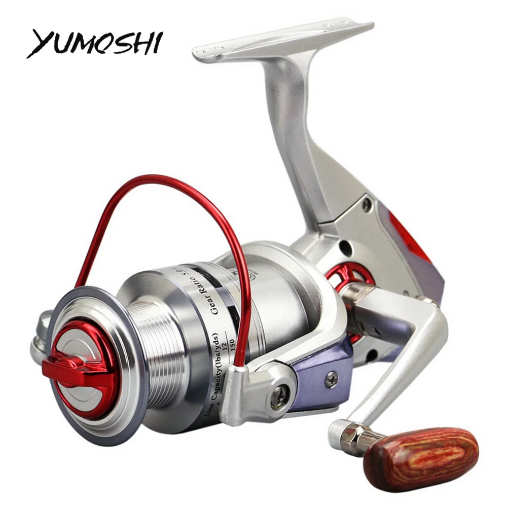 

Tackle for fishing Carp Fishing Reel Spinning Wheel Automatic alarm Bearings YUMOSHI Line coil Hot 3000~6000 5.2:1