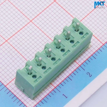 

100Pcs 6P 3.81mm Pitch Vertical Straight Pin Male Pluggable Screw Wire Terminal Block Connector
