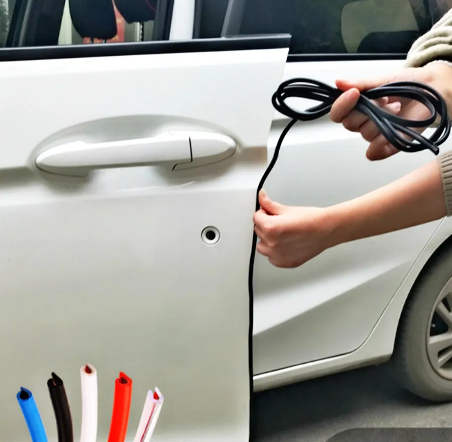 

5M Universal Car Door Edge Rubber Scratch Protector Moulding Strip Self-adhesive General Purpose Vehicle Door Seal Strip