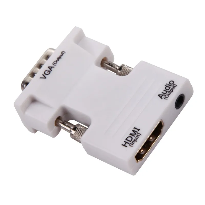 Премиум Версия 1080P HDMI Мужской к VGA Женский адаптер конвертер с 3,5 мм аудио выход