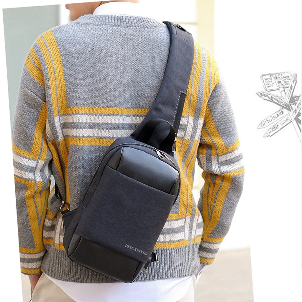Противоугонная сумка мужская сумка через плечо сумка-мессенджер открытый пакет для путешествий рюкзак с USB портом Студенческая школьная сумка на плечо уличная