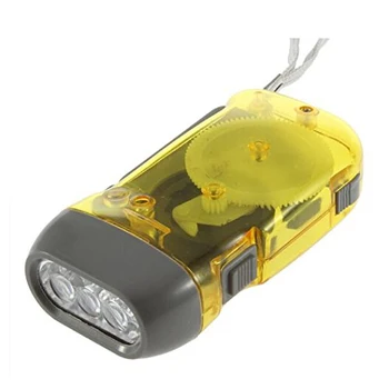 

LED Dynamo Wind Up Flashlight Torch Light Hand Press Crank