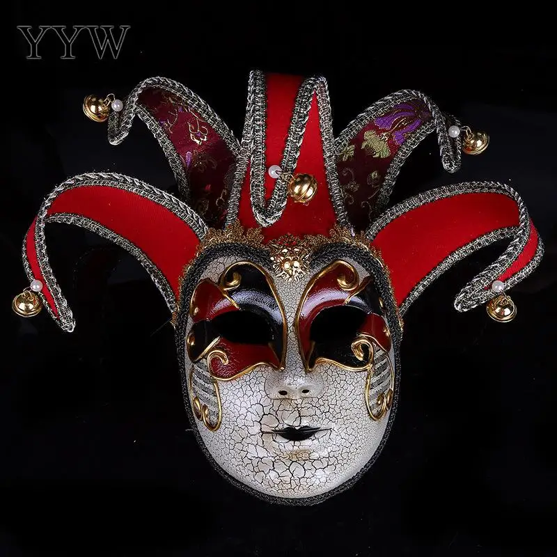 

Jester Party Mask Halloween Venetian Venice Masks Party Props Masquerade Christmas Costumes Carnival Anonymous Rama Art Masker