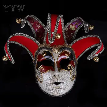 

Jester Party Mask Halloween Venetian Venice Masks Party Props Masquerade Christmas Costumes Carnival Anonymous Rama Art Masker