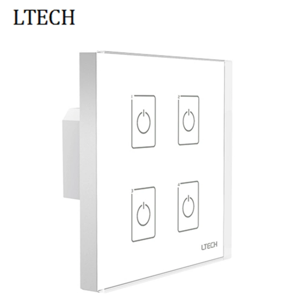 Ltech Dali EDA4 Touch PanelWall Mount светодиодная лампа DALI Dimmer 4 канала управления Вкл/Выкл