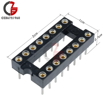 

10Pcs 16 Pin IC Socket Round DIP16 16 Pins IC Adapter Connector Holder Circle Shape Soldering Welding Type