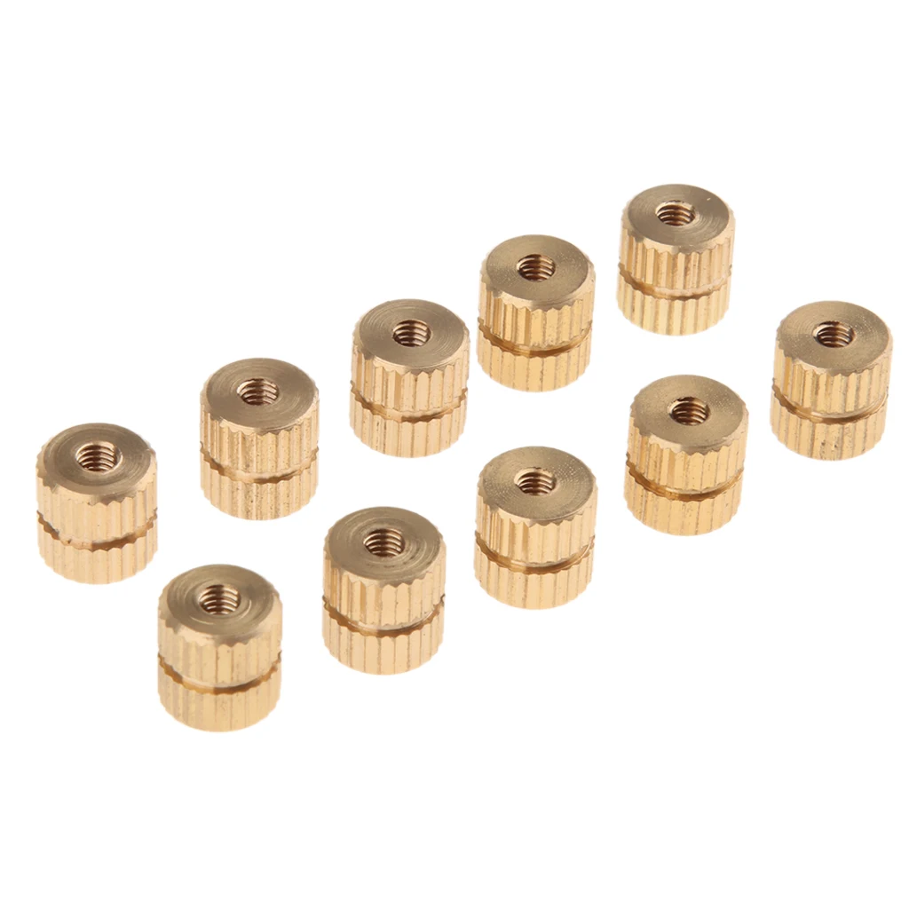 10 Pieces Baritone Knurled Replacemetn Screw Nut for Tuba Brass Instrument