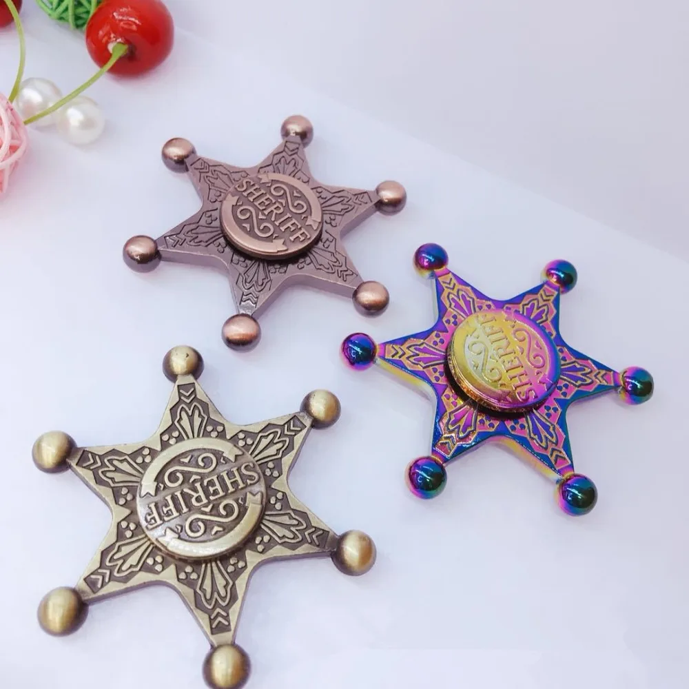 

Neptune Spinning Top SHERIFF Captain Rudder Fidget Hand Spinner Finger Spinner Toy Fingertip Gyro EDC Reduce Stress Toy Gift