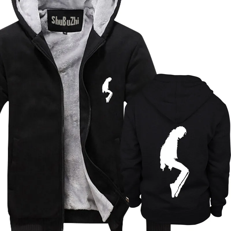 

Winter Thick Hoodies For Men Michael Jackson shubuzhi hoody MJ dancing man Zipper Coat Hoodies & Sweatshirts fleece Jacket