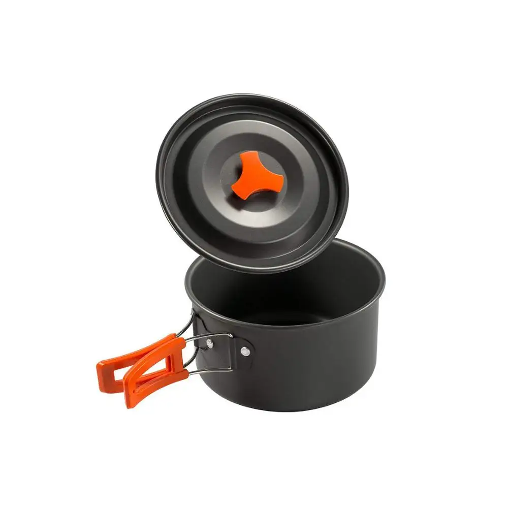  YUETOR OUTDOOR 2-3 Persons 15pcs Camping Stove Cookware Set Portable Utensils Bowl Pot Spoon tablew