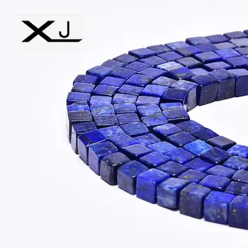 

Natural Lapis Lazuli Square Stone Loose Beads 38cm a Strand 4mmx4mm Beads For Jewelry Making Fit Diy Bracelet