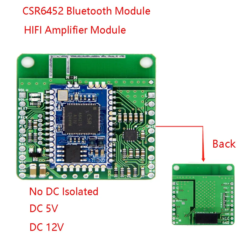Плата ресивера CSR64215 APT X Hifi Bluetooth 4 2 плата аудио автомобильный модуль усилитель