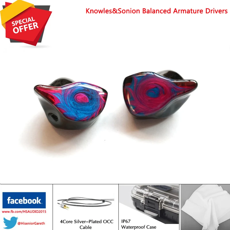 HS аудио Hifi IEMs CIEM внутриканальные кастомные Наушники разъем MMCX стерео музыка