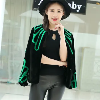 

Celebrity Slim color Faux Mink Fur Coat N17