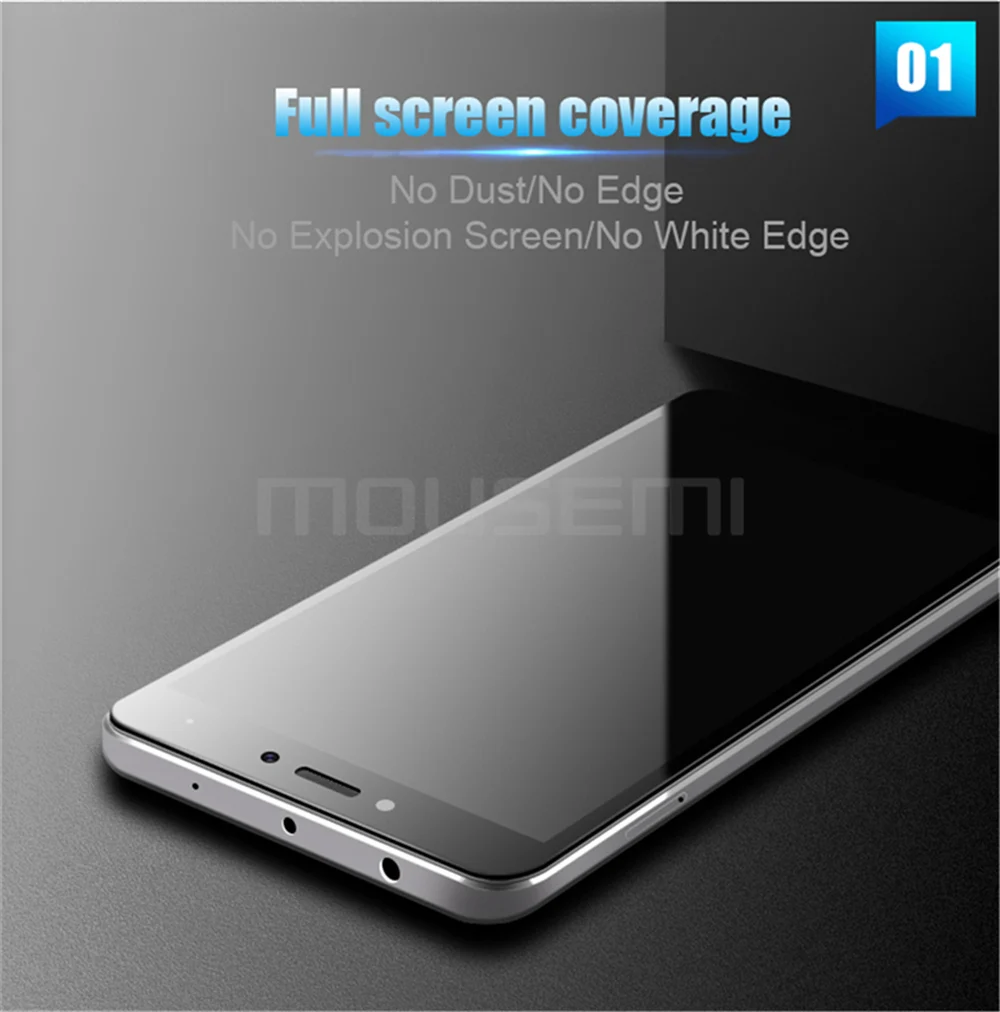 MOUSEMI Screen Protector 4x For Xiaomi Redmi Glass Protective Film 9H Full Cover Tempered Glass For Xiaomi Redmi 4x Note 4 Pro (2)