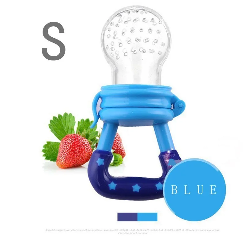 Силиконовая детская соска; соска для младенцев; соска для малышей; соска для кормления фруктов - Цвет: Blue S