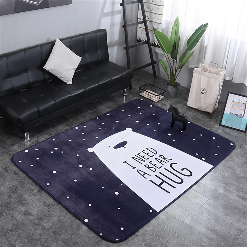 Padrão dos Desenhos Animados do Bebê Esteira de Jogo Sala de Crianças Decoração para Casa Animais Raposa Coelho Veados Criança Rastejando Cobertor Tapete Nórdico 195*145cm 23 desenhos animados do bebê esteira de jogo