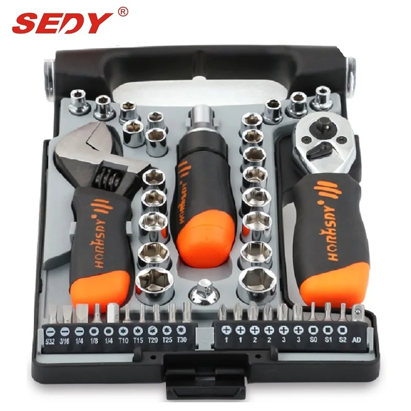 

48 UNIDS High quality multi-function screwdriver ratchet household maintenance mobile phone combination screwdriver set of hand