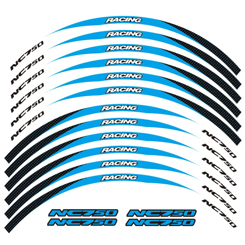 Новинка, высокое качество, 12 шт., подходит для колес мотоцикла, стикер, полоса, светоотражающий обод для Honda NC750S NC750X NC750