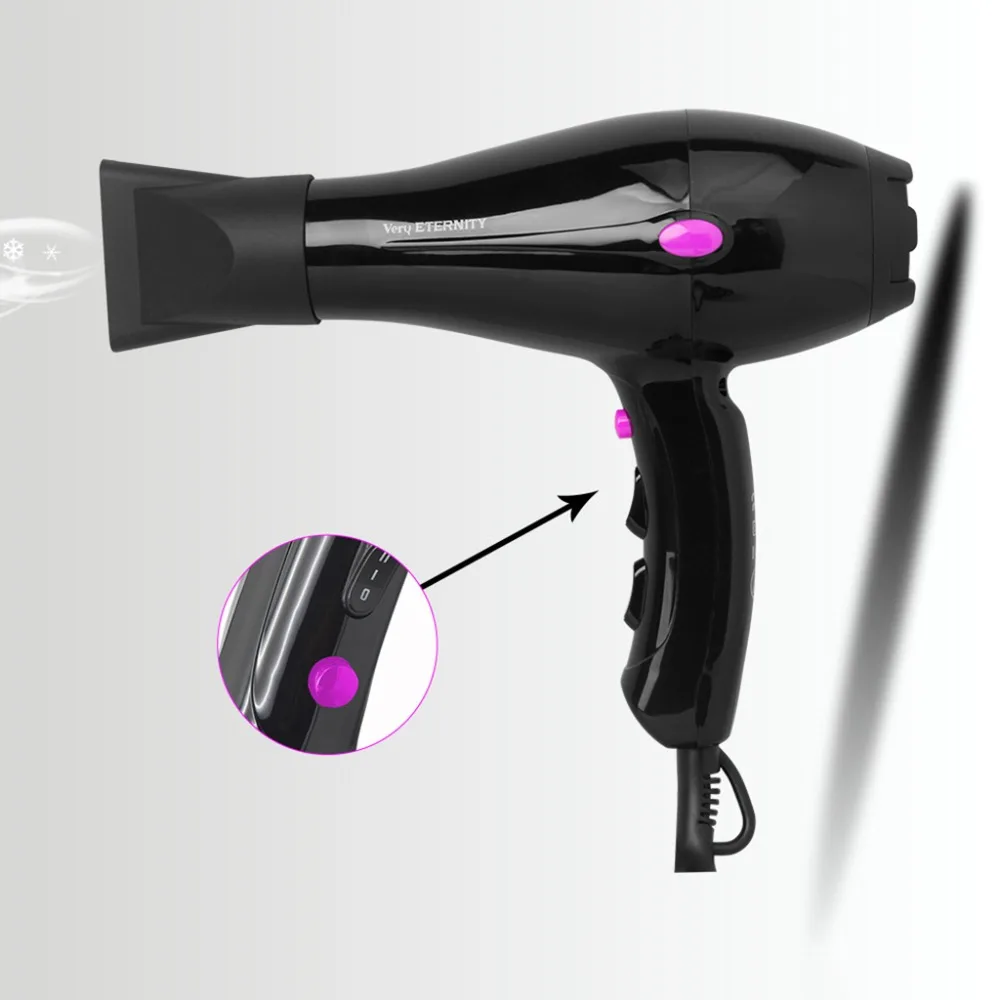 

1875W Powerful Professional Hair Dryer Multi-gear Combination Hair Care Tools With 2 Nozzles Fast Drying Blow Dryer US Plug