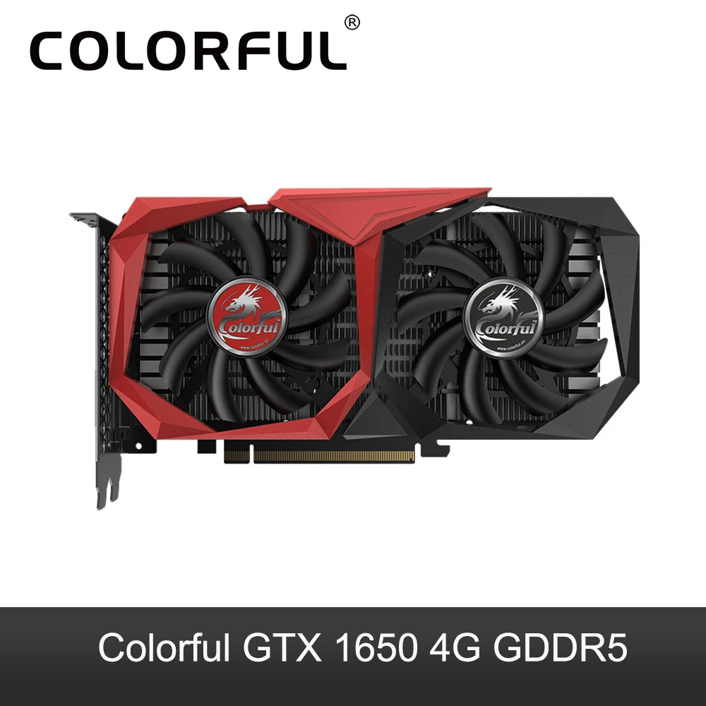 Цветная графическая карта GeForce GTX 1650 4G NB Nvidia GPU GDDR5 TU117 игровая видеокарта 6Pin PCI E 3 0