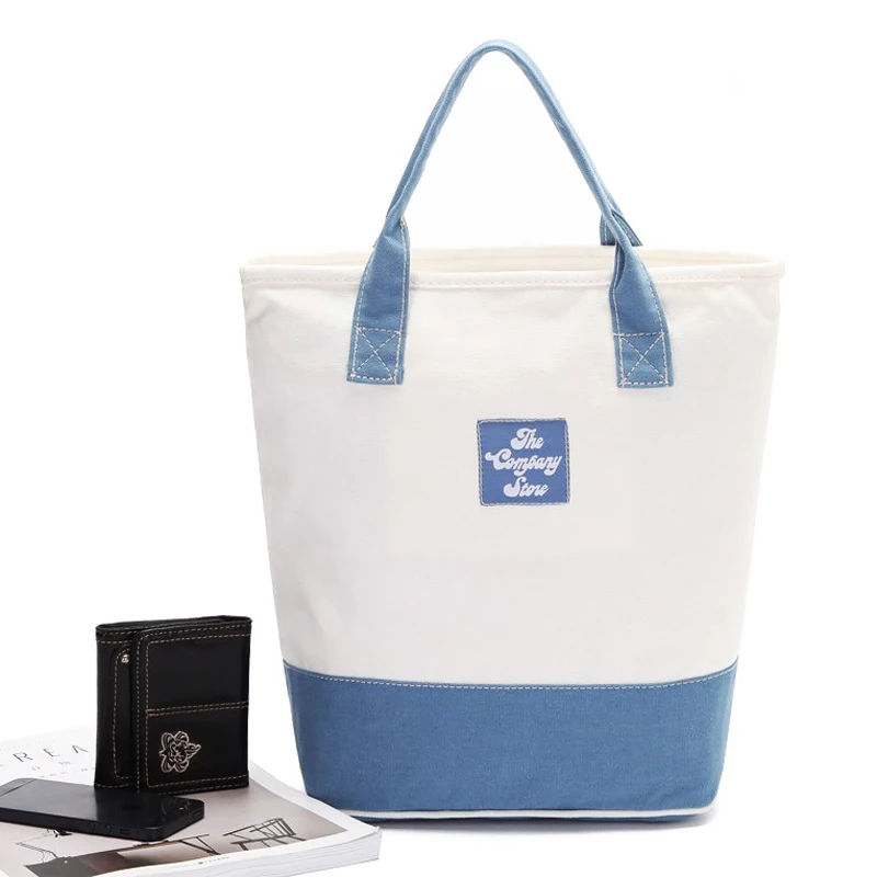 

women's 100% cotton fashion handbags light portable eco friendly fabric shopping tote bags female casual big capacity bags
