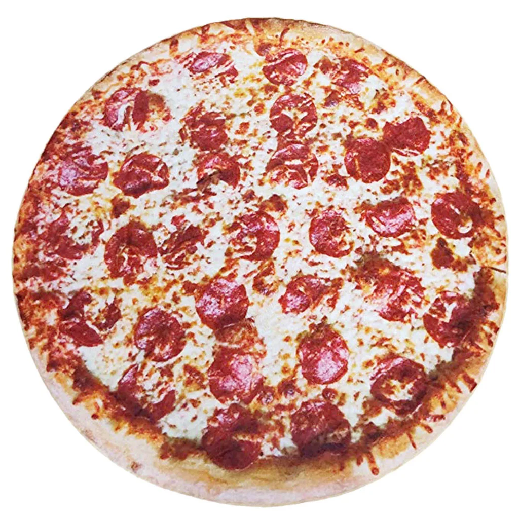 

comfort ultra-thin Blanket Food Creations Pizza Wrap Round blanket machinewashing Novelty Soft Flannel 3D Printed for Kids #3/7