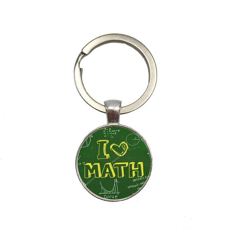 Я люблю математику брелок для ключей кольцо сублимации заготовки Время камень
