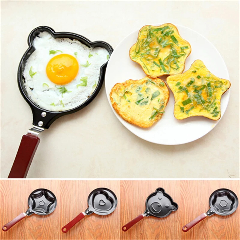 

Cute Omelette Breakfast Mini Saucepan Pancake Egg Frying Pan Non-Stick Pot Molds Cartoon Breakfast Cookware Home Kitchen Tools