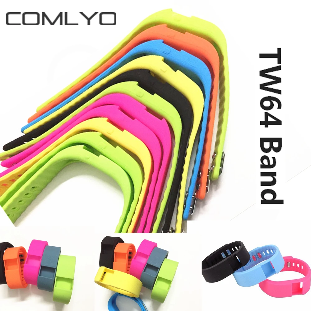 

100% NEW TW64 Fitness Activity Tracker Wristband Rubber Strap Band Smartband Bracelet Replace Strap tw64 Watchband Accessories
