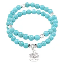 Faitheasy Натуральная Зеленая сосна две поделки Руководство Бусы Taiki Обрезка из пенделока браслет