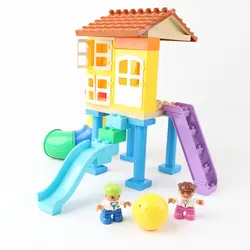 DIY Большие размеры строительные блоки Райский дом подвижная труба части шарика Кирпичи совместимы с дублированные игрушки для детей
