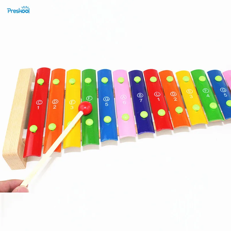 Brinquedos do Bebê Brinquedos de Treinamento Montessori Crianças Brinquedo Colorido Quinze Sons Bata Aprendizagem Preschool Educacional Juguets 2 Montessori Crianças Brinquedo Brinquedos Do Bebê Colorido
