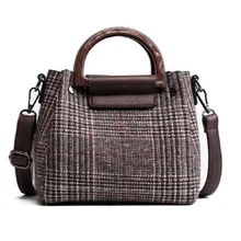 11,11 шерстяная сумка через плечо для женщин зимняя сумка-мессенджер 2 комплекта сумки повседневные клетчатые женские сумки на плечо роскошные женские сумки W546