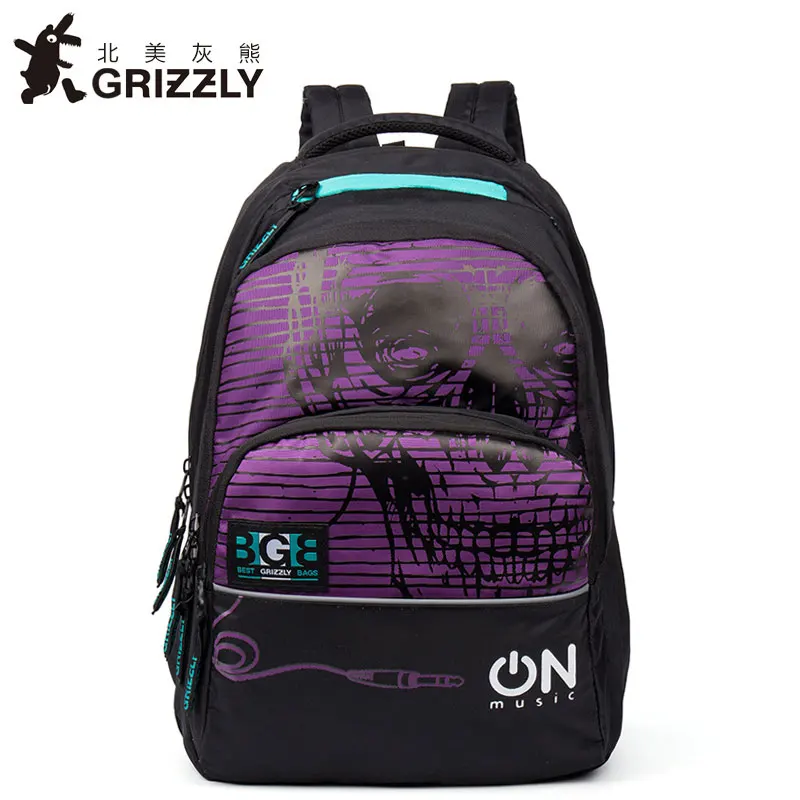 GRIZZLY, мужской рюкзак, Повседневный, Mochila, для подростков, для мальчиков, школьные сумки, многофункциональный, водонепроницаемый, большая емкость, дорожные сумки - Цвет: RU71524