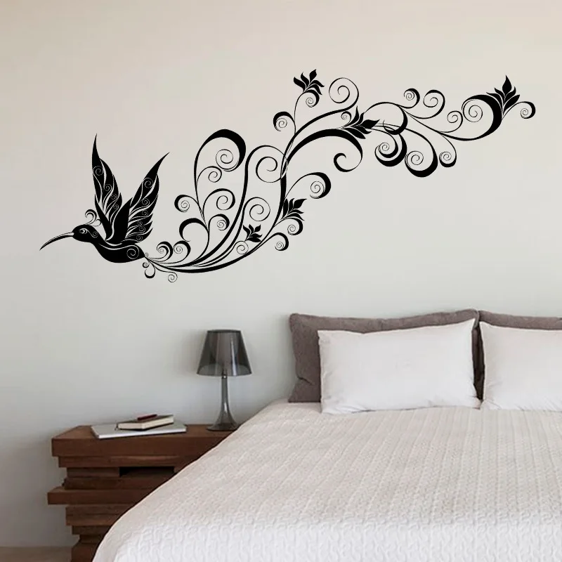 Новая красивая черная Летающая Птица Наклейка на стену для детской комнаты спальни гостиной Наклейки для декора комнаты ПВХ стикер на стену s