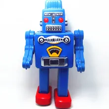[Funny] взрослая Коллекция Ретро заводная игрушка металлический оловянный робот Механическая игрушка заводные игрушечные фигурки модель Детский Рождественский подарок