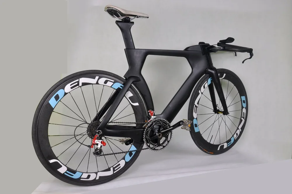 Cheap 2018 Top quality Chinese complete carbon time trial bicycle full triathlon TT bike Di2 system carbon aero bicycle OEM design 5