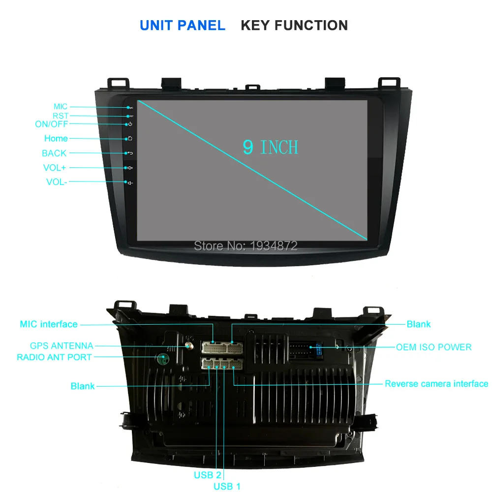 Cheap Funrover 9" 2 din car dvd radio recorder multimedia for MAZDA 3 mazda3 2010-2013 android 8.0 wifi gps stereo navi headunit video 25