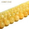 LUOMAN-perles rondes en Jade, topaze naturelle, pour la fabrication de bijoux, matériel de collier Bracelet à bricoler soi-même, brin de 4/ 6/8/10/12mm 15 pouces ► Photo 1/6
