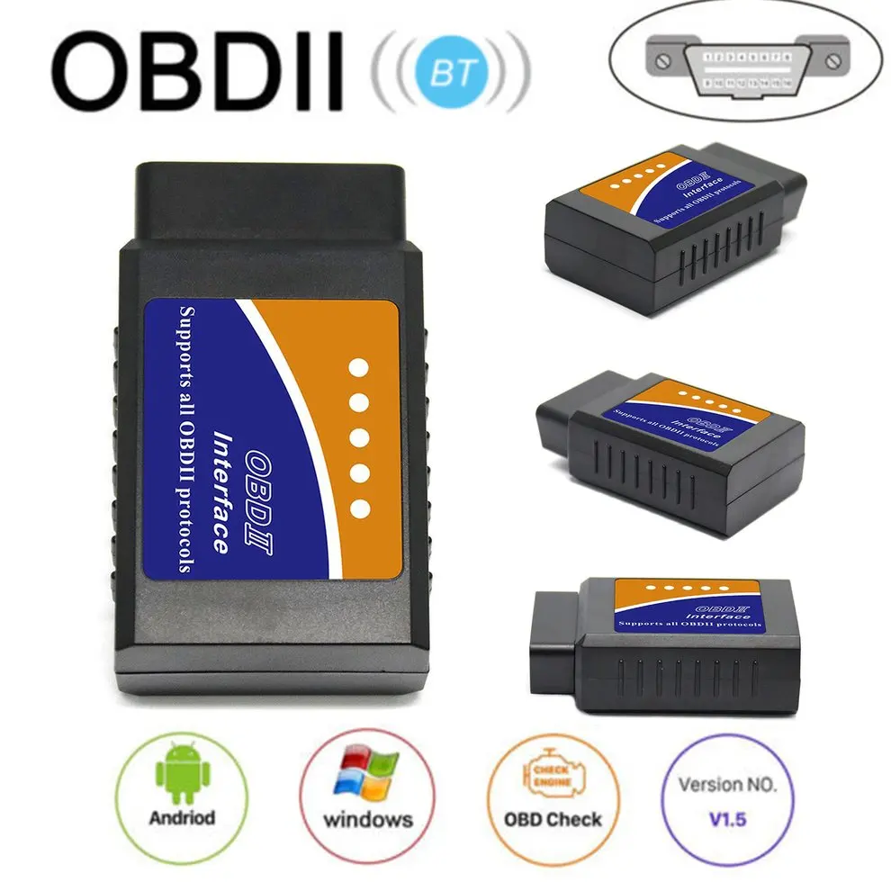 Новый интерфейс ELM 327 V1.5 работает на Android Torque CAN BUS Elm327 Bluetooth OBD2/OBD II автомобильный