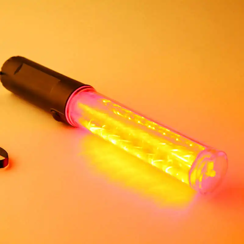 Traffic Safety 4 Modes Traffic Baton Light Fluorescent Sticks powerful led flashlight linterna frontal,use AA battery #3S25 (9)