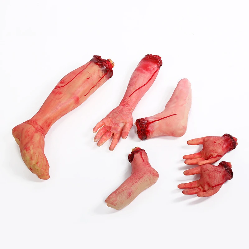 

PVC Halloween Horror Props Simulation Broken Hand Broken Leg Tricky Venue Layout Spoof Toy Atmosphere Decoration