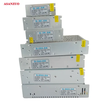 

LED transformer input AC220V-240V,output 24V 1 2 3 5 8.5 10 15 switching Power Supply For LED Strip light 25 50 75 120 360W