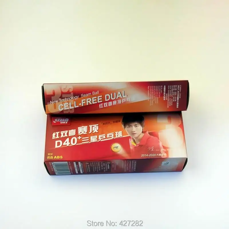 الأصلي DHS 40 + 3 نجوم جديد الخليوي المزدوج تنس الطاولة الكرة جديد التكنولوجيا التماس الكرة ل بينغ بونغ مضرب لعبة بالجملة 20 كرات