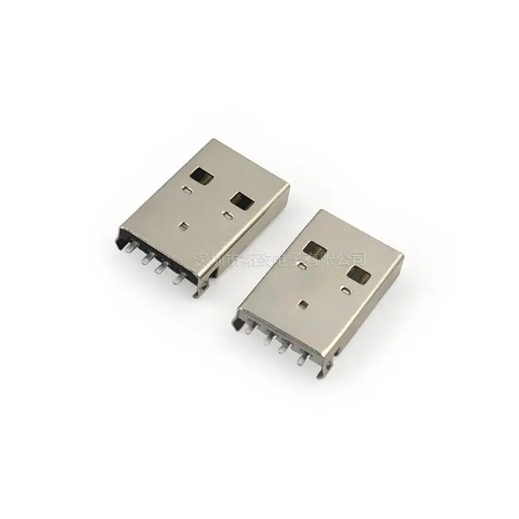 100 шт. AM мужской головы медь USB доска раковина SMT разъем USB|Соединители| |