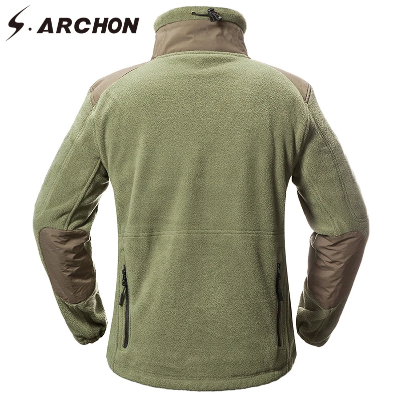 Мужская Утепленная армейская куртка S.ARCHON Повседневная теплая флисовая с