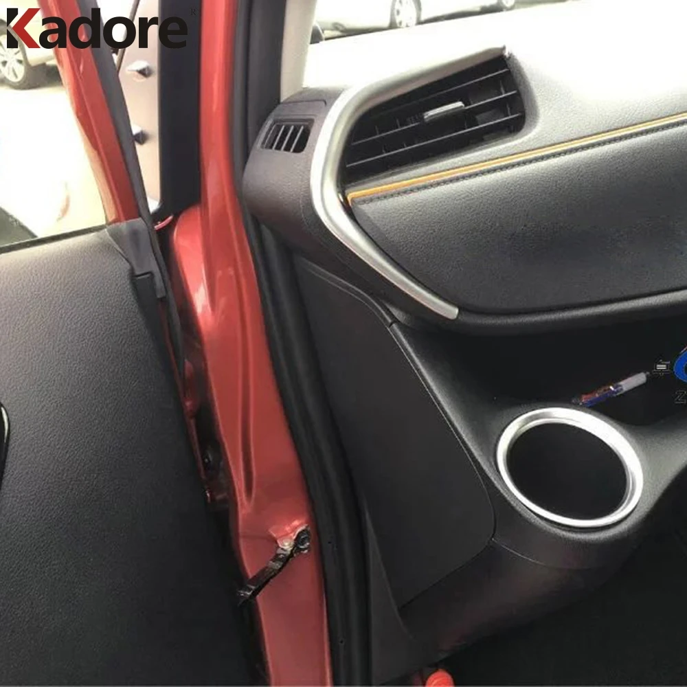 

For Toyota Sienta XP170 2016 2017 ABS Matte Drink Cup Holder Cover Sticker Bezel Frame Interior Accessories Car Sticker